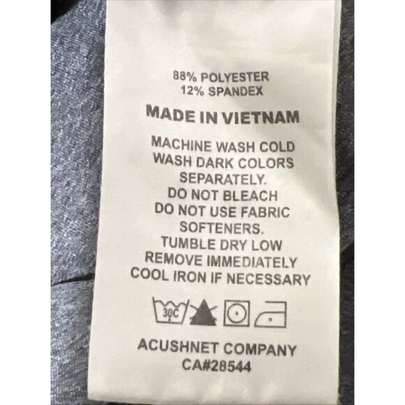 FootJoy Titleist Patch Golf Polo Gray Red Stripe Stretch Mens M Performance - Picture 10 of 16